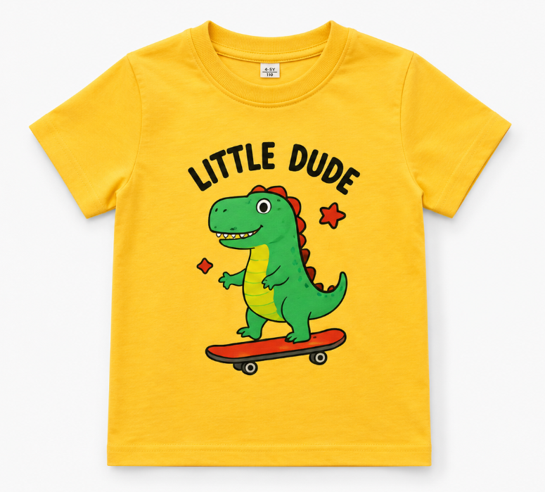 Avennza Little Explorer Kids T-Shirt – Premium Blue Cotton Tee