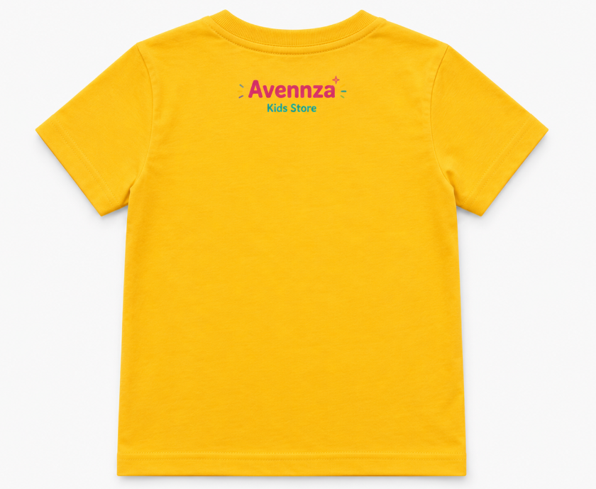 Avennza Little Explorer Kids T-Shirt – Premium Blue Cotton Tee
