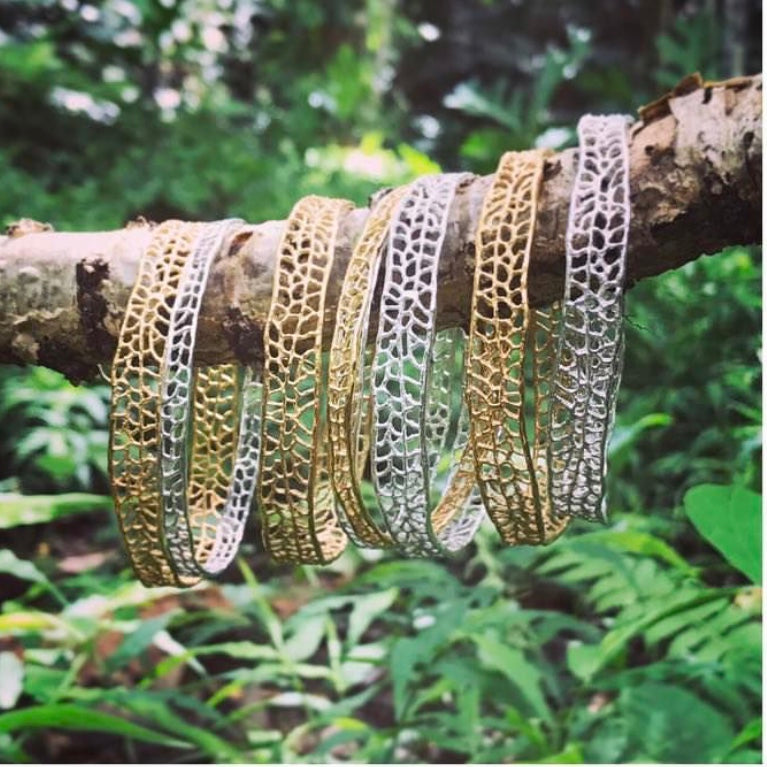 Coral Bangle Bracelet