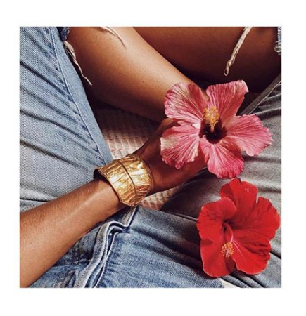 Plumeria Cuff Bracelet