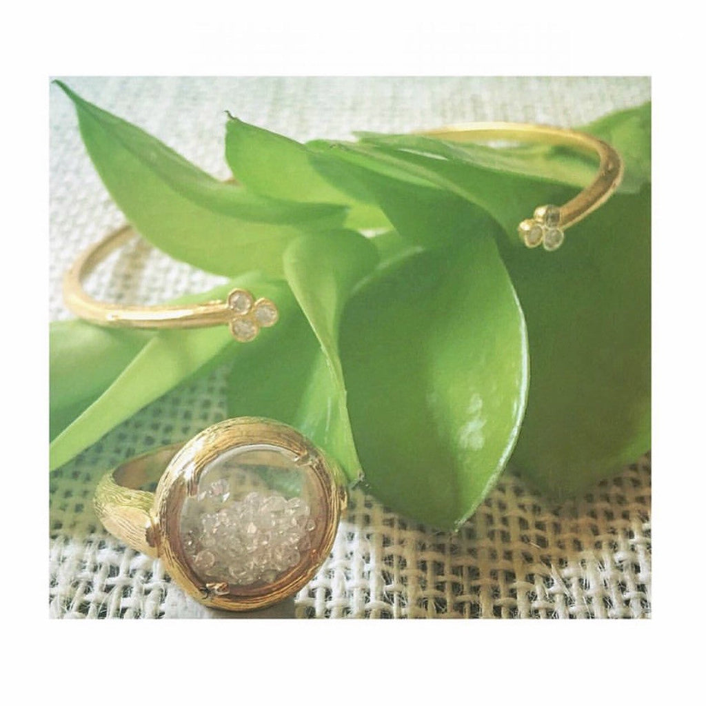 Seed Pod Solitaire Cluster Cuff