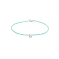 Striped Bracelet with Mini Solitaire Charm