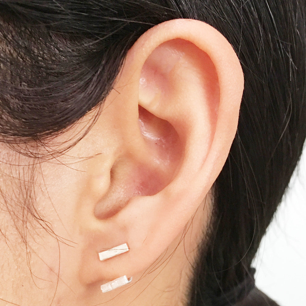 Double Koa Bar Studs