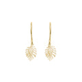 Mini Monstera Earrings