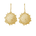Large Open Sunflower Earrings