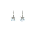 Starfish Earrings with Teardrop Gemstones