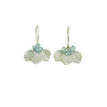 Three Strawberry Leaves with Stones Earrings