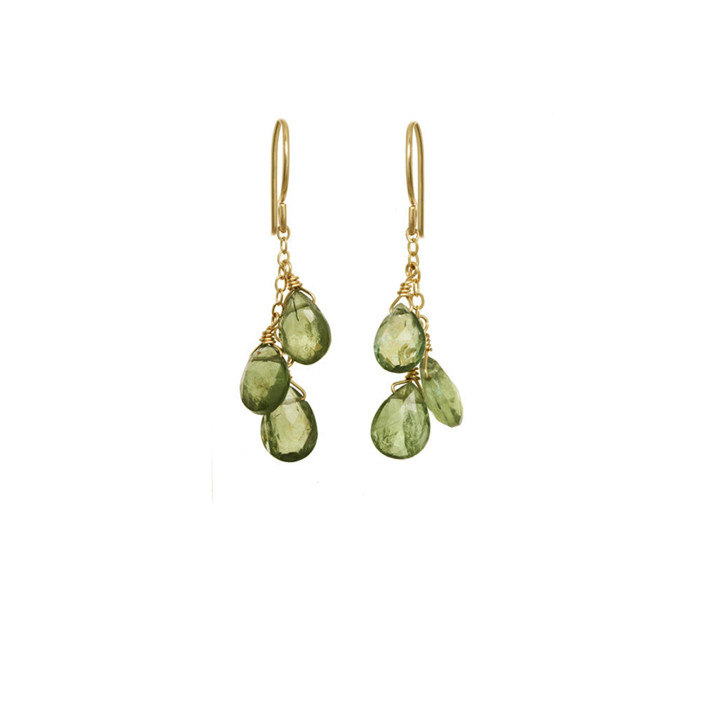 3 Briolettes on Chain Earrings