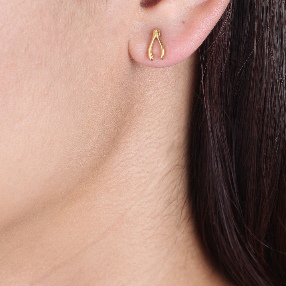 Wishbone Stud Earrings