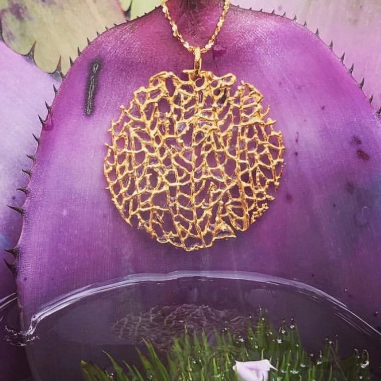Large Coral Disc Necklace - Select Styles Only