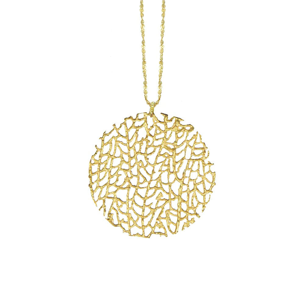 Large Coral Disc Necklace - Select Styles Only