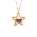 Large Star Shaker Birthstone Necklace