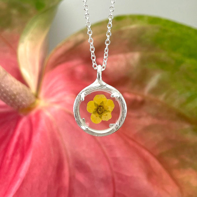 Mini Yellow Bloom Botanical Necklace