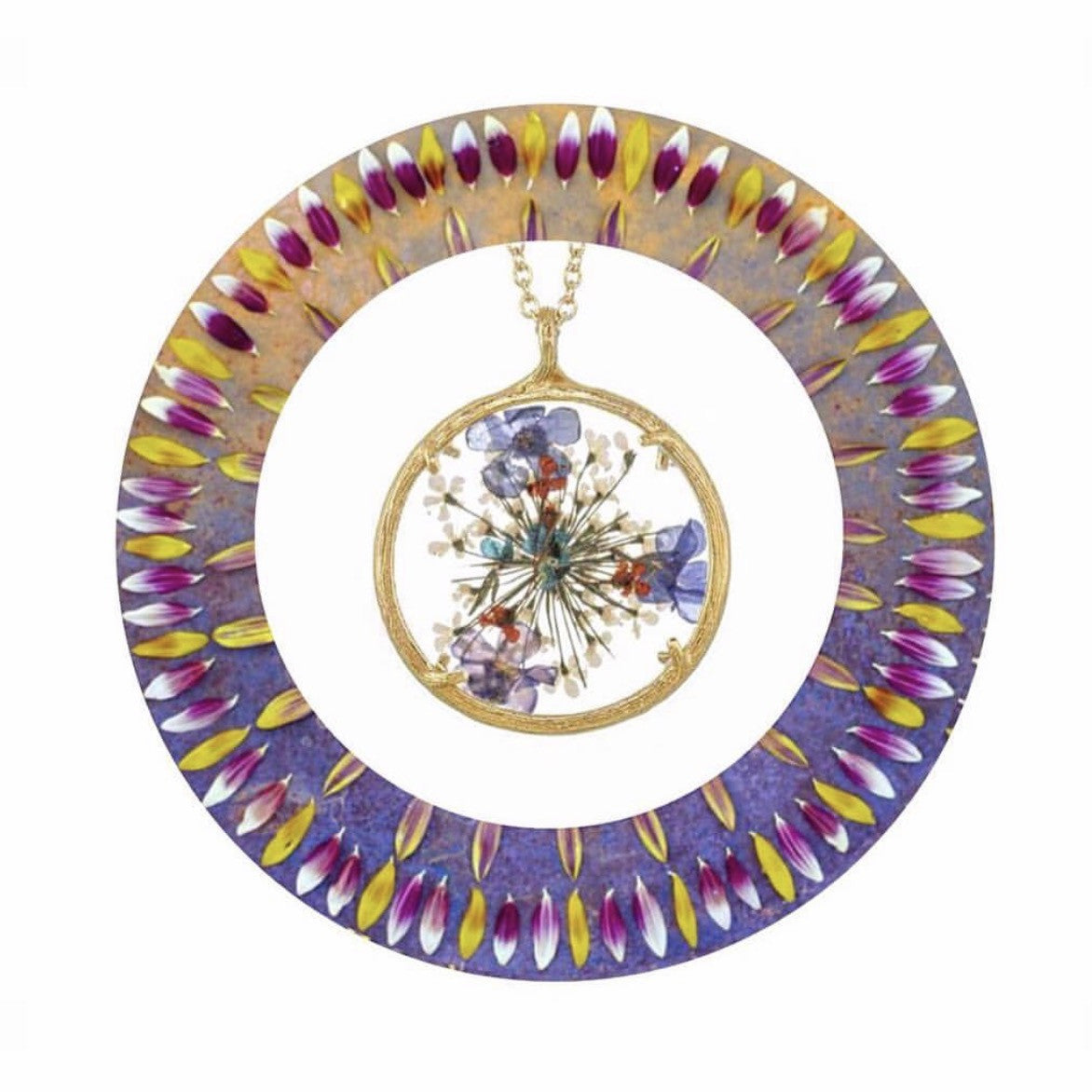 Large Flower Mandala Necklace