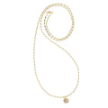 Striped Necklace with Mini Globe