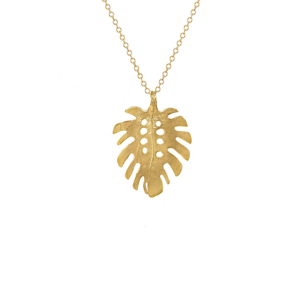 Medium Monstera Necklace