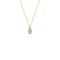 Mini Bezel Teardrop Solitaire Necklace