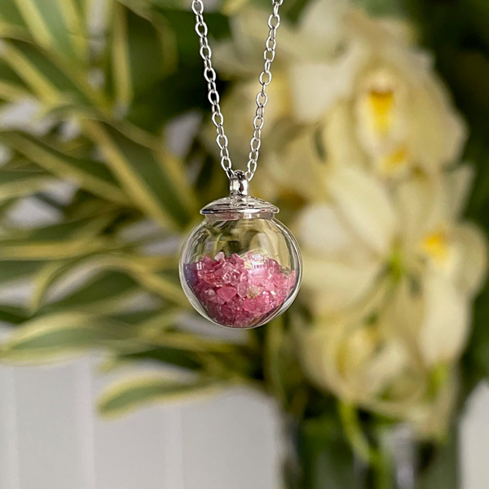 Birthstone Globe Necklace - October