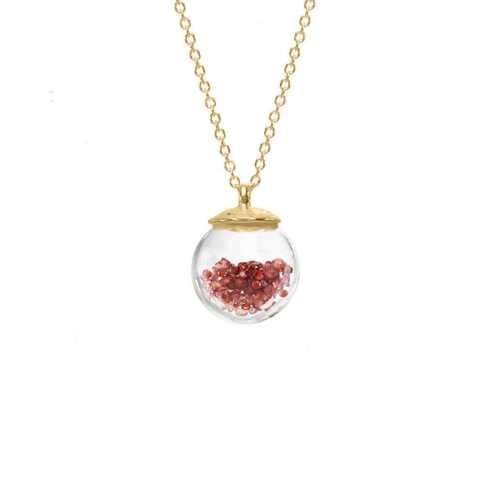 Birthstone Globe Necklace - January