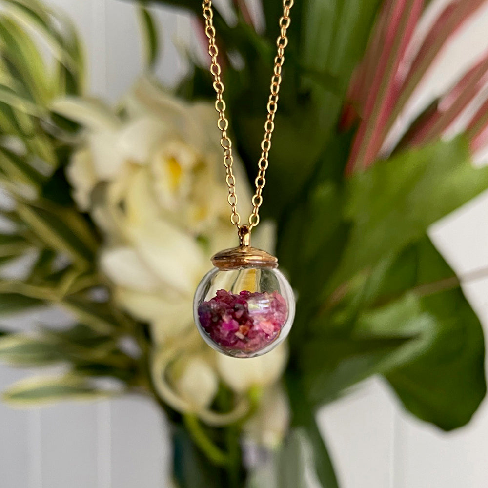 Birthstone Globe Necklace - July