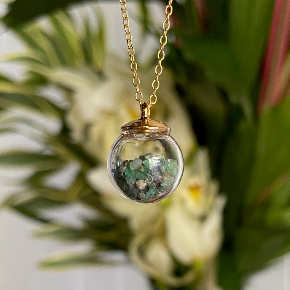 Birthstone Globe Necklace - May