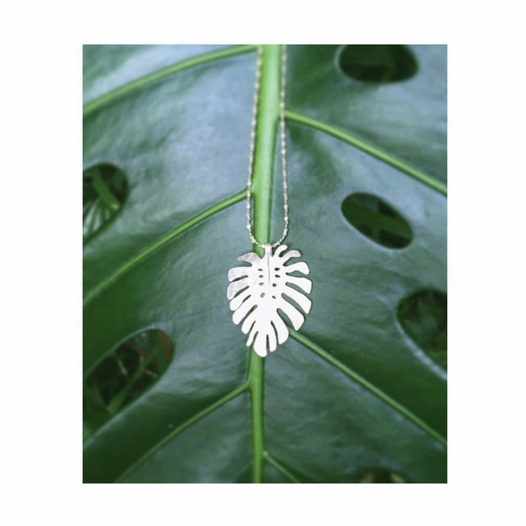 Large Monstera Leaf necklace