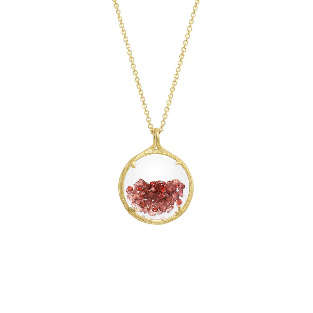 Small Shaker Birthstone Necklace