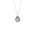 Bezel-Set Drop Necklace with Gems