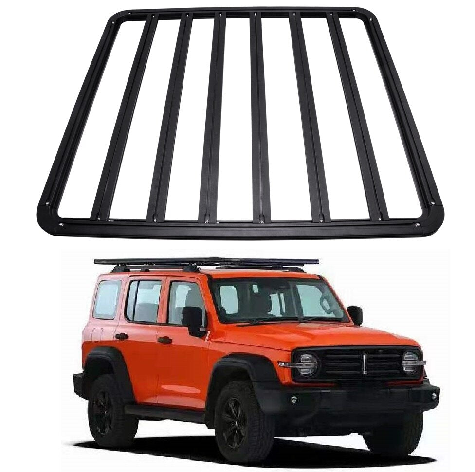 Aluminium (55 x 63) Black Car Roof Platform Rack Universal Flat Roof Rack