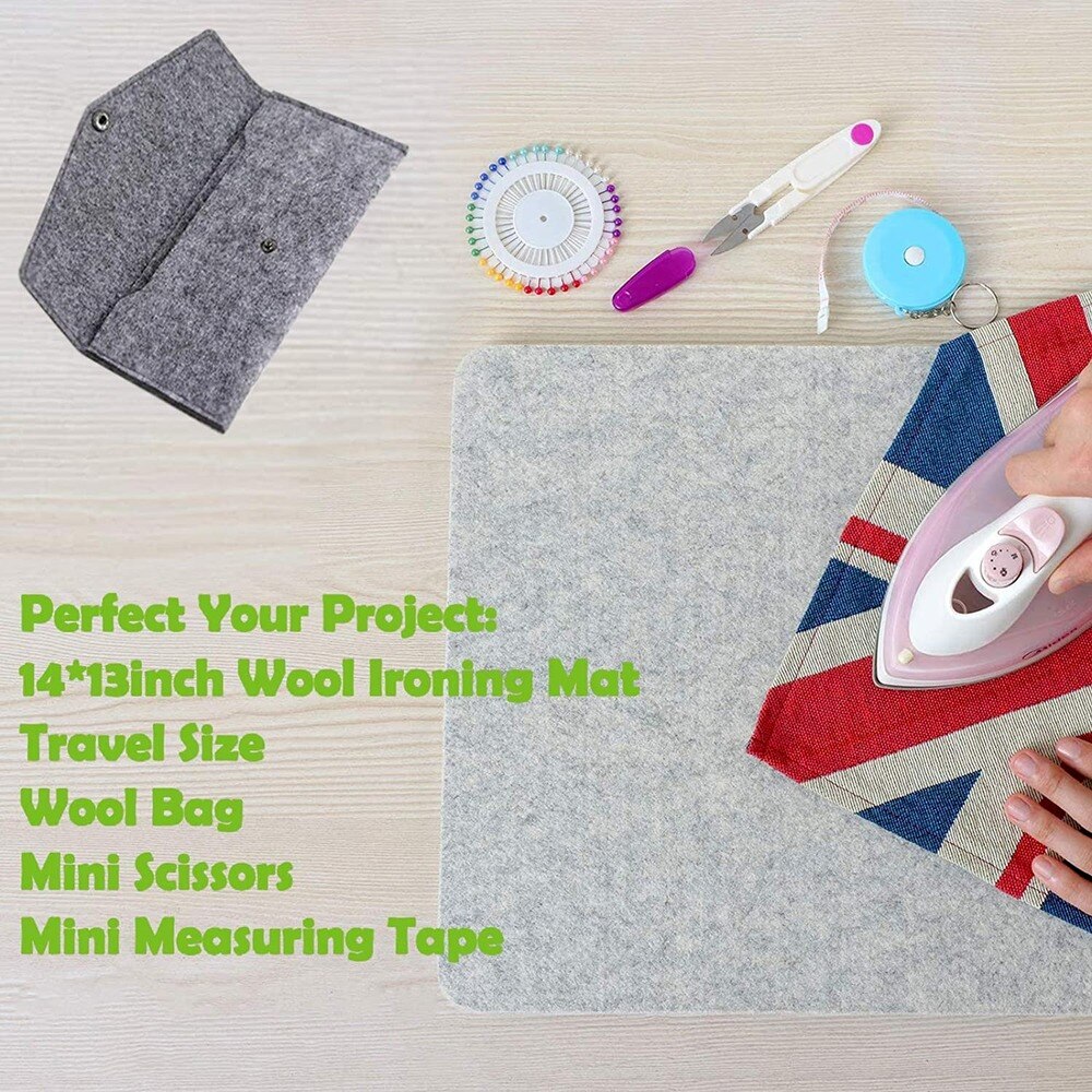 Wool Pressing Mat for Quilting 13.5" X 13.5"