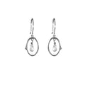 Mini Oval Branch Earrings with Stones