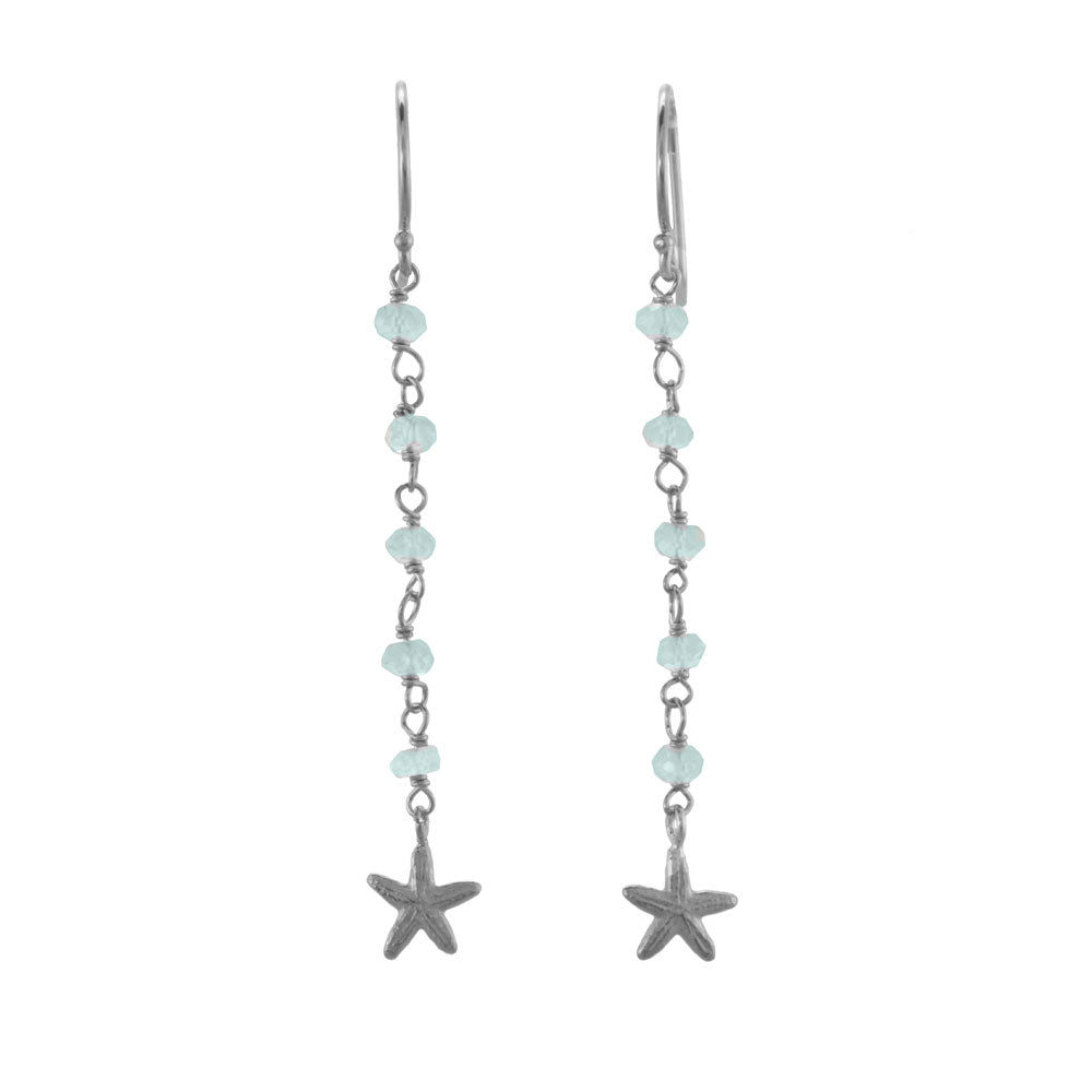 5 Rondelle Drop and Starfish Earrings