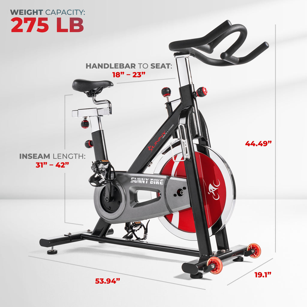 Belt Drive Indoor Cycling Bike with Heavy 49 LB Flywheel
