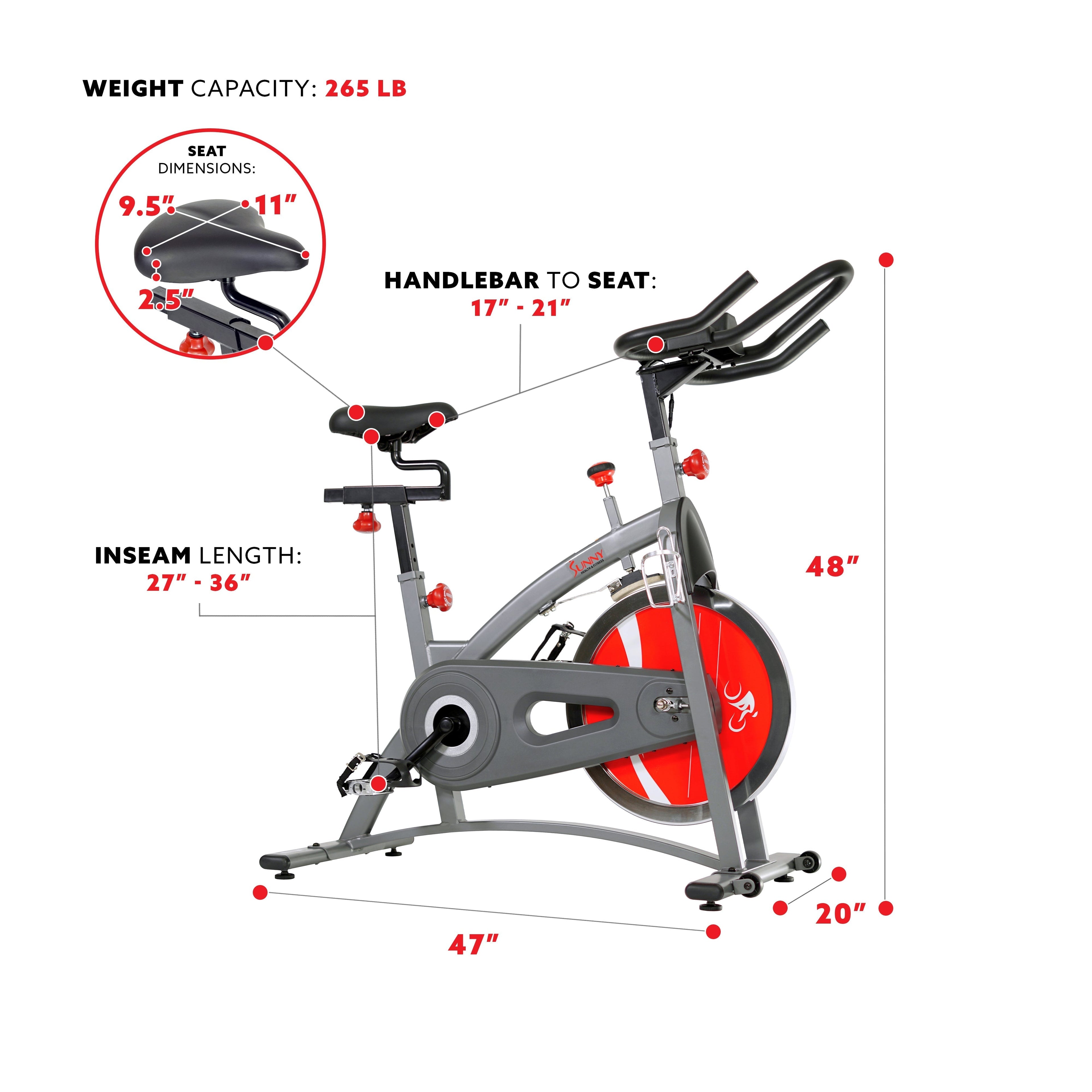 Belt Drive Indoor Cycling Bike Exercise Bike w/ LCD Monitor