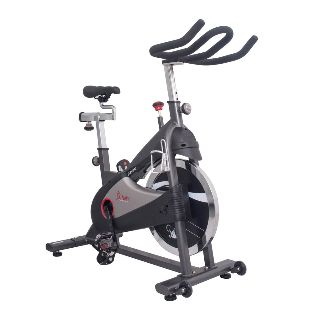Clipless Pedal Premium Indoor Cycling Exercise Bike with Chain Drive