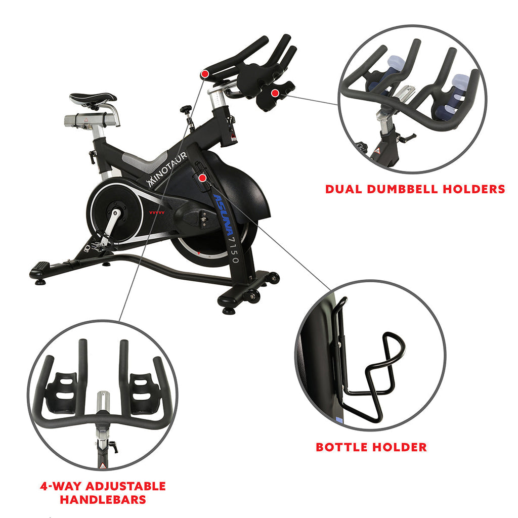 Minotaur Cycle Exercise Bike - Magnetic Belt Drive High Weight Capacity Indoor Cycling Bike