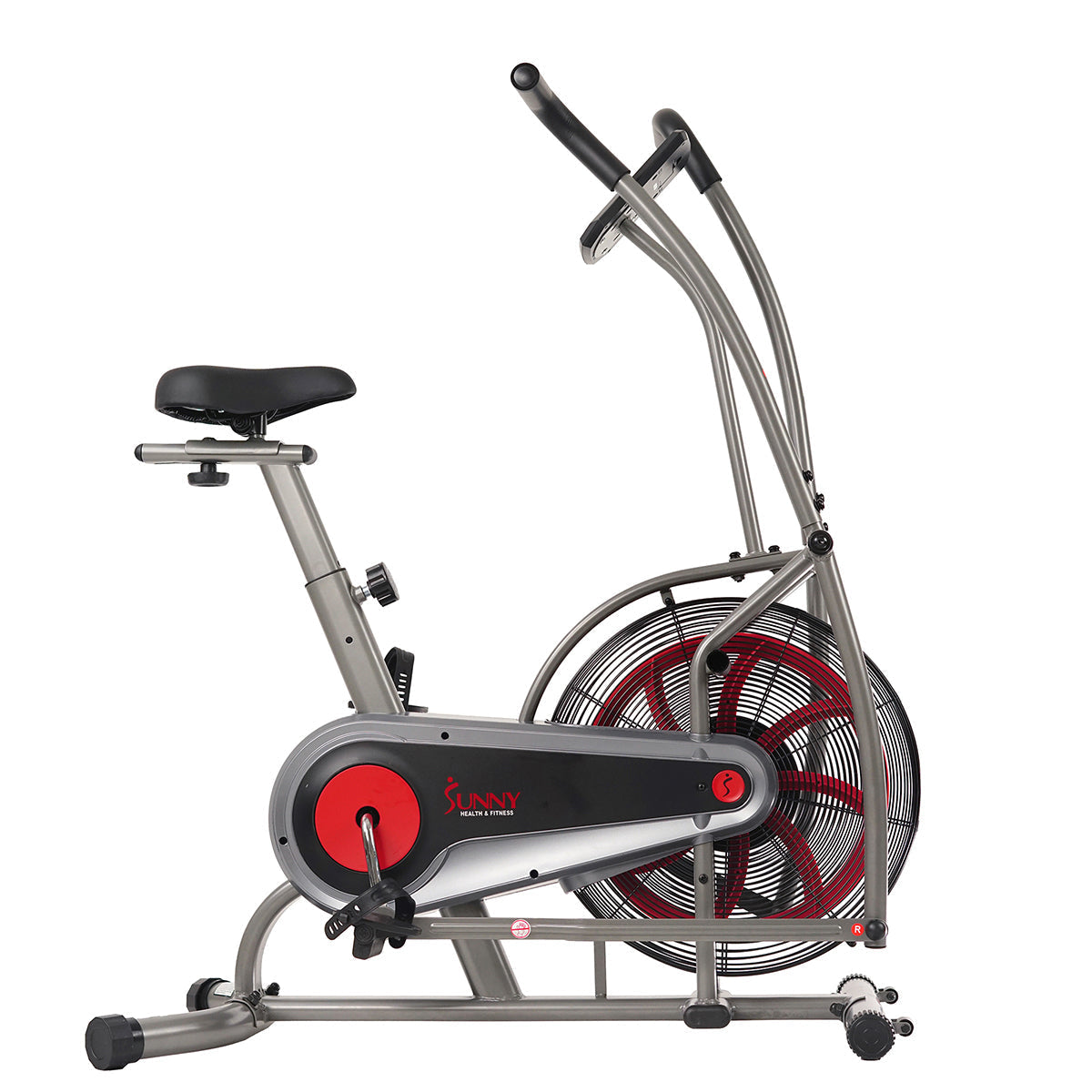 Motion Air Bike, Fan Exercise Bike with Unlimited Resistance and Device Holder