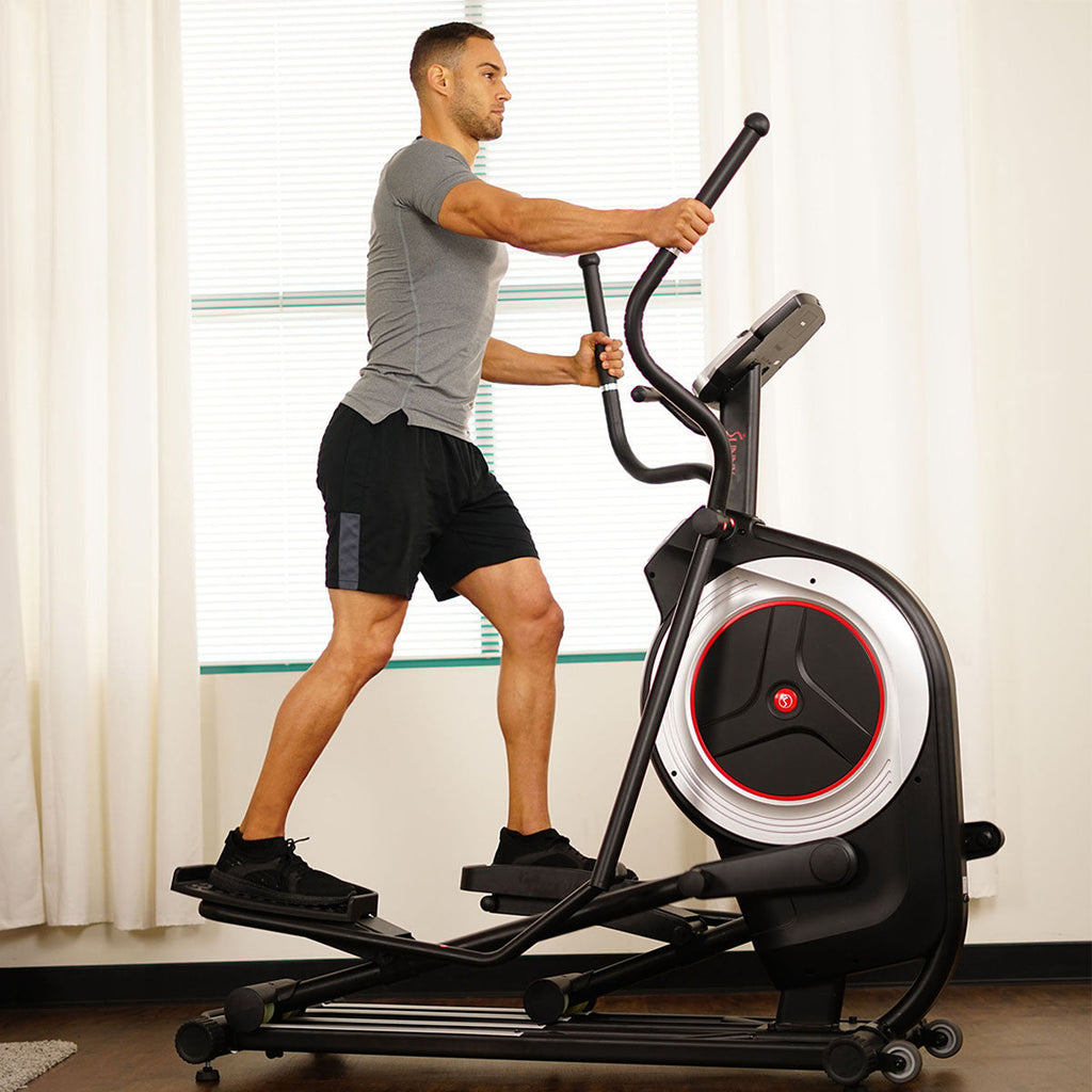 Motorized Elliptical Machine w/ Device Holder, Programmable Monitor and Heart Rate Monitoring