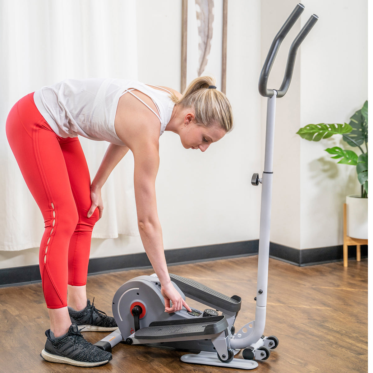 Magnetic Standing Elliptical with Handlebars