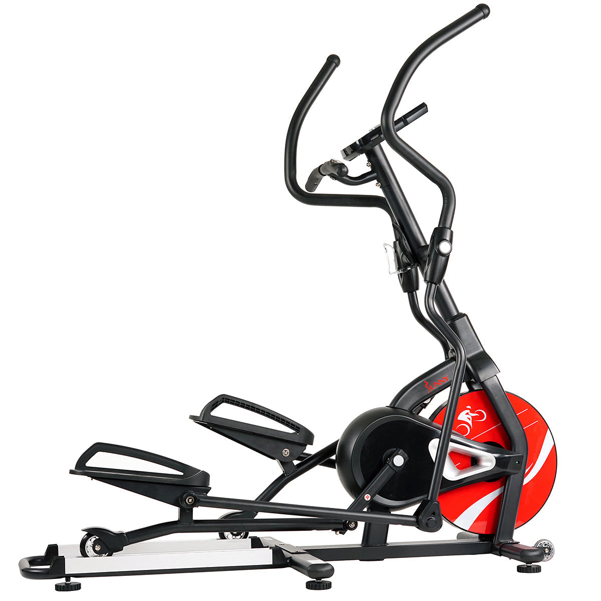 Magnetic Elliptical Machine w/ Device Holder, LCD Monitor and Heart Rate Monitoring - Stride Zone