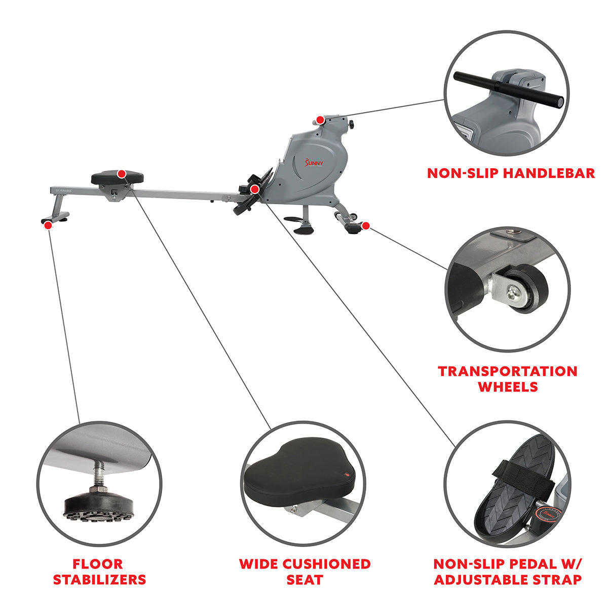 Dual Rower Rowing Machine