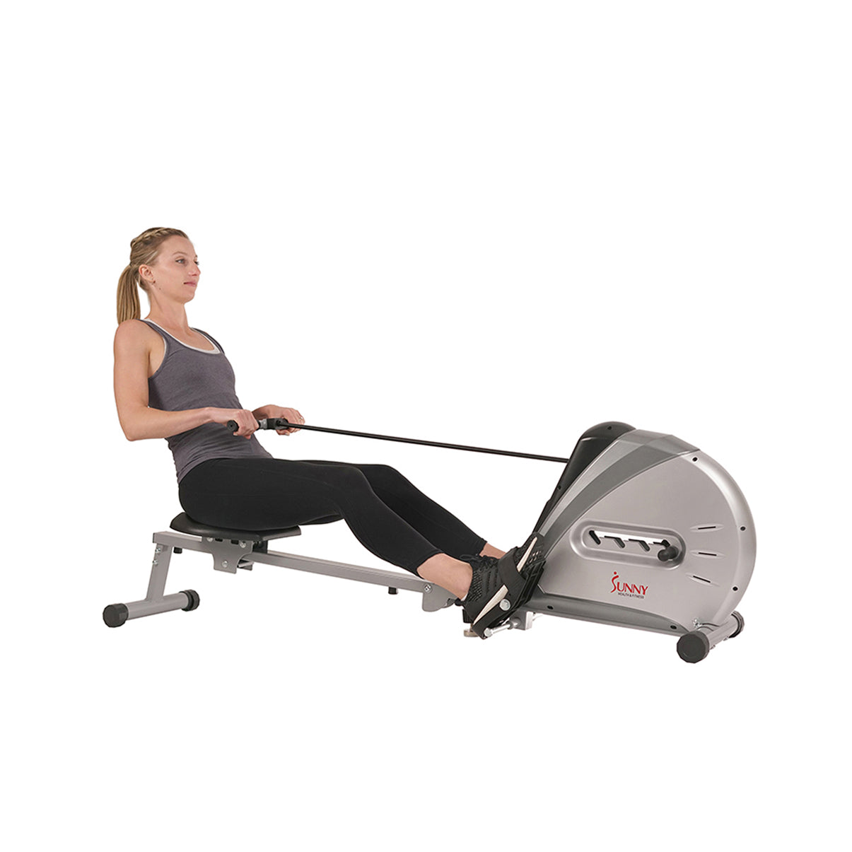 Elastic Cord Rowing Machine Rower w/ LCD Monitor