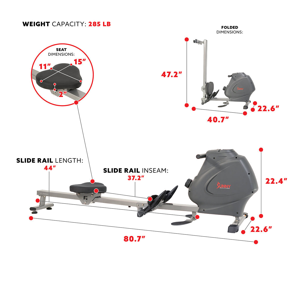 Multifunction SPM Magnetic Rowing Machine