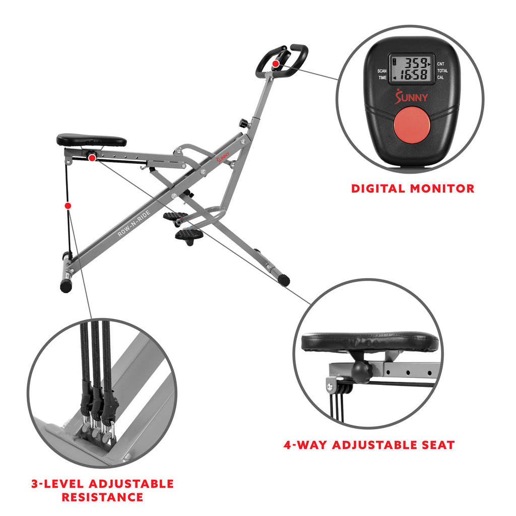 Upright Row-N-Ride™ Rowing Machine
