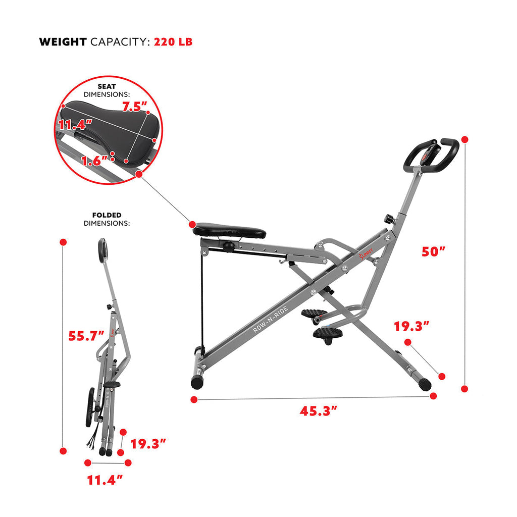 Upright Row-N-Ride™ Rowing Machine
