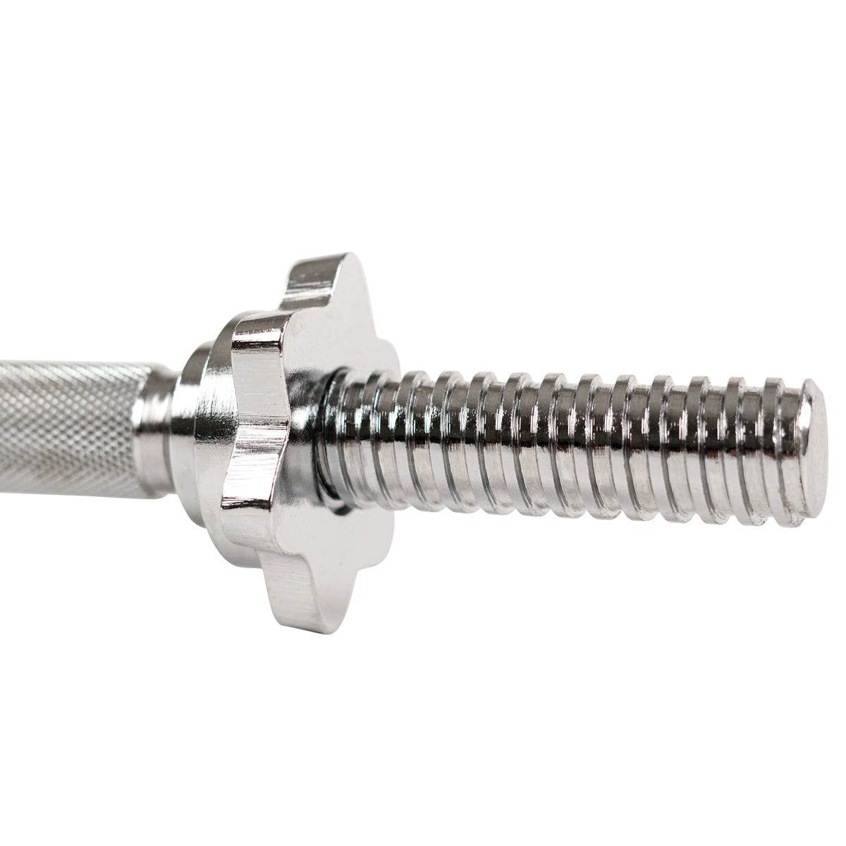 14 in Threaded Chrome Dumbbell Bar Pairs w/ Ring Collars
