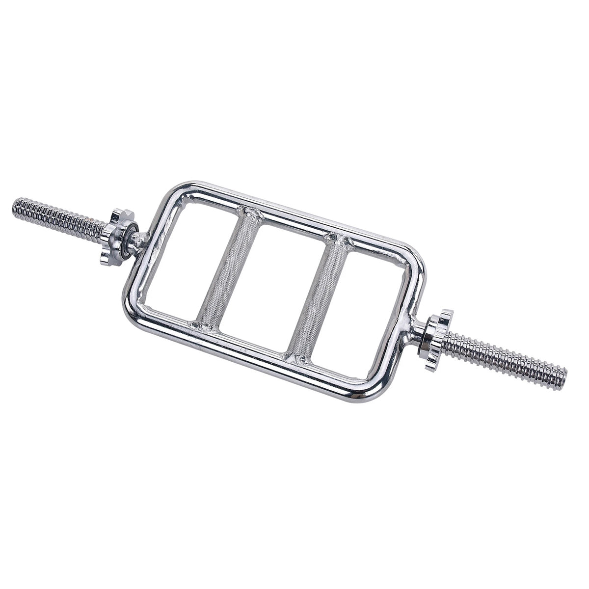 24 in Threaded Solid Chrome Tricep Bar w/ Ring Collars