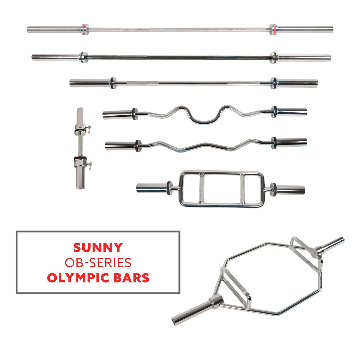 48" Olympic Super Curl Bar w/ Ring Collars
