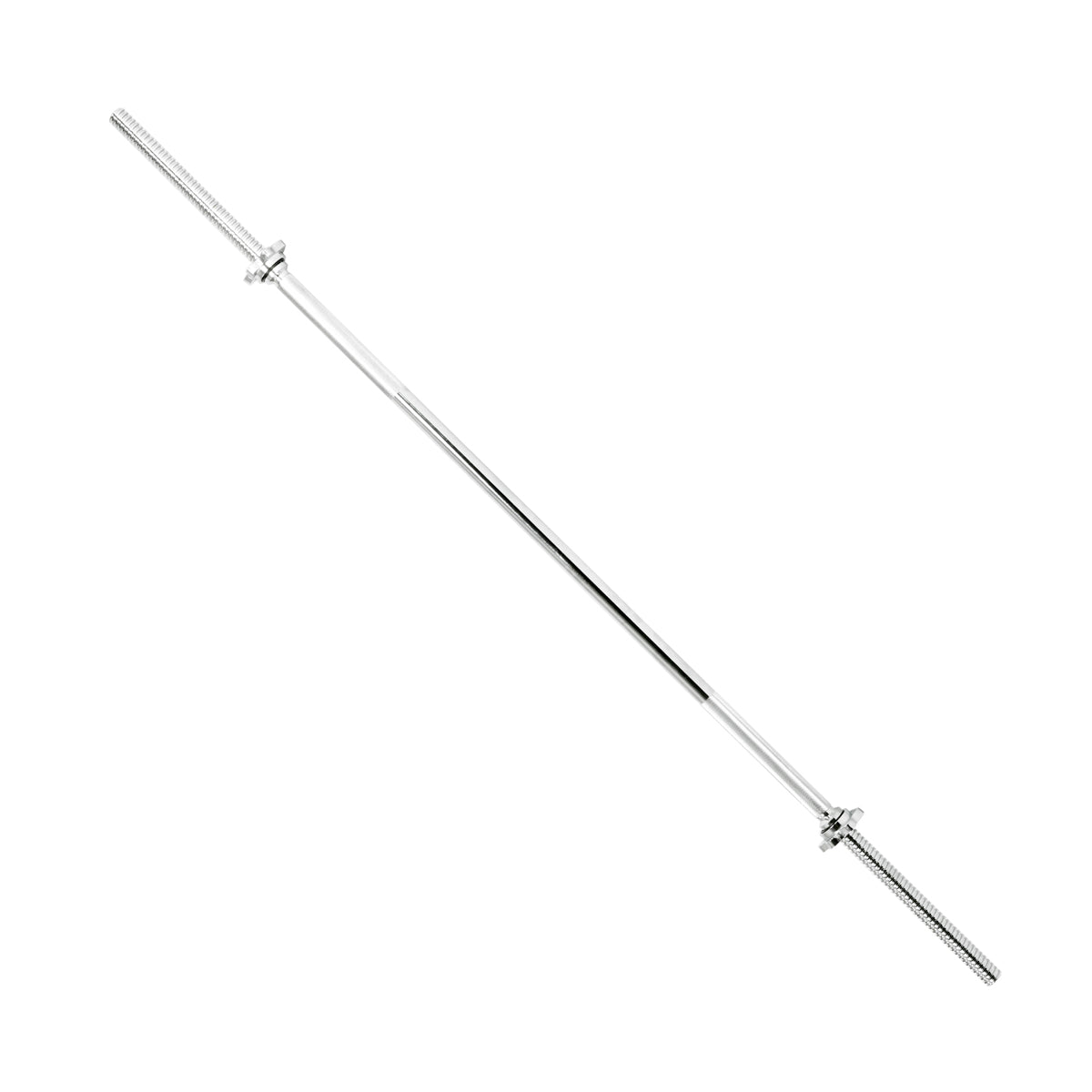 60 in Threaded Chrome Barbell Bar, 1 in Barbell Diameter w/ Ring Collars