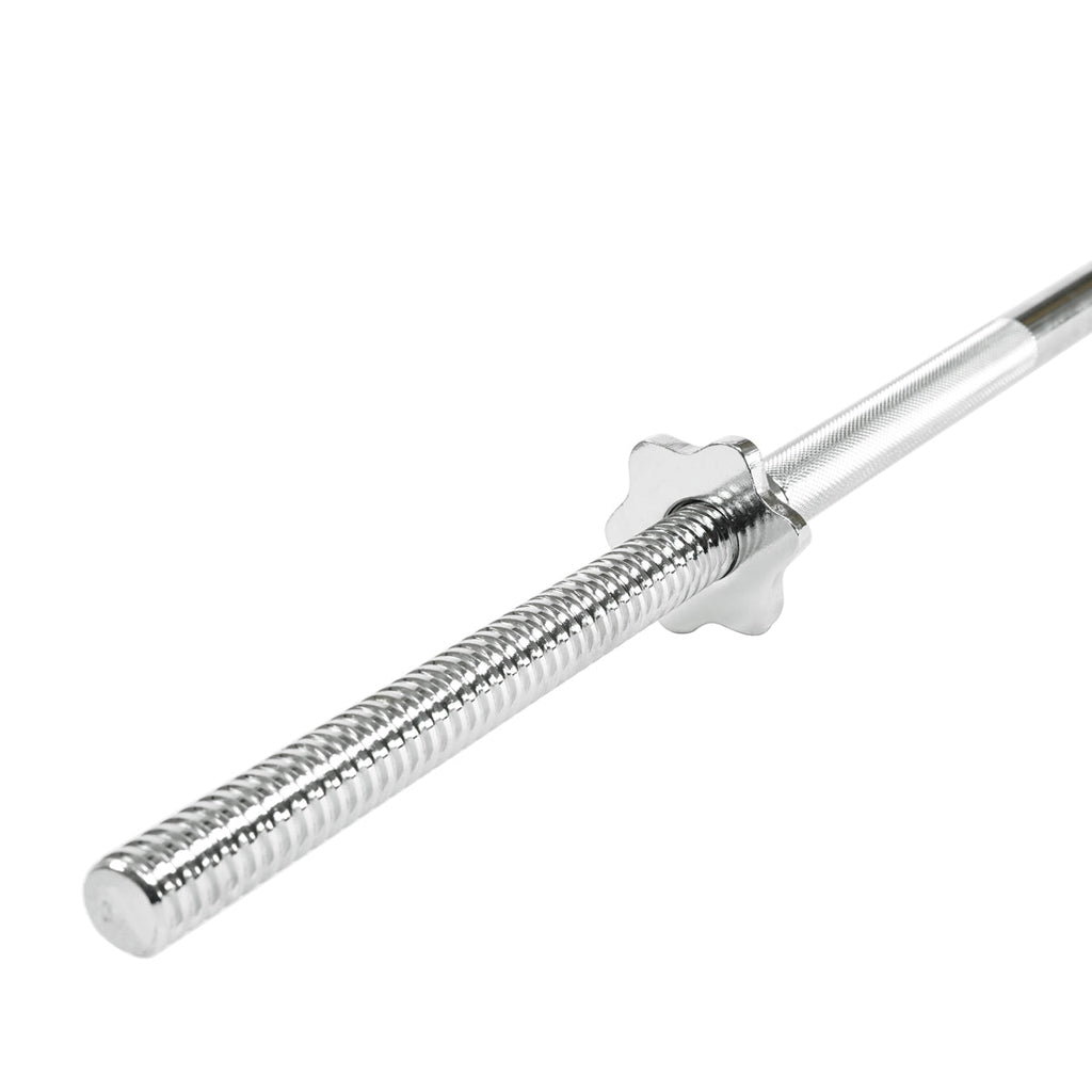 60 in Threaded Chrome Barbell Bar, 1 in Barbell Diameter w/ Ring Collars